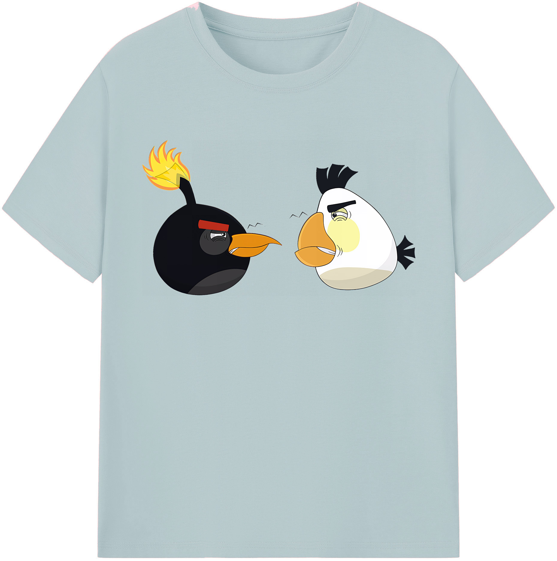 （画像用） Angry Birds アングリーバード 綿100％半袖Tシャツ（フロントプリント）